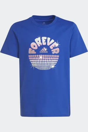 adidas Playera Estampada Glam Royal Azul - Niño