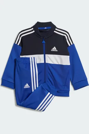adidas Conjunto Tiberio 3 Franjas Colorblock Shiny Niños Legend Ink - Niño