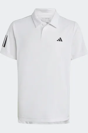 adidas Playera Polo Club de Tenis 3 Franjas Blanco - Niño