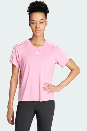 adidas Playera Aeroready Train Essentials 3 Franjas Bliss Rosa - Mujer