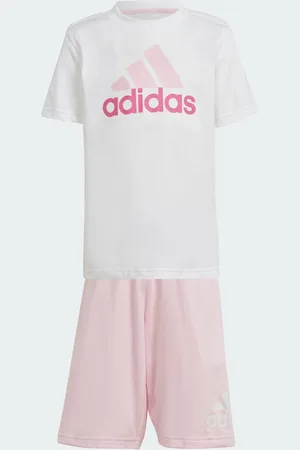 adidas Conjunto Playera y Shorts Essentials Blanco - Niño