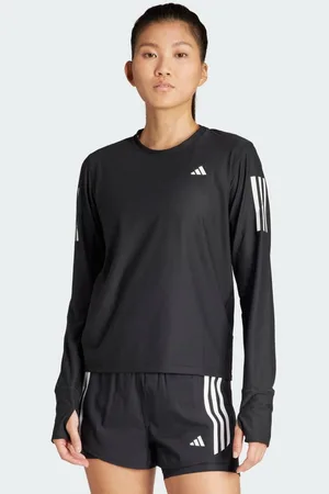 adidas Playera Own The Run Manga Larga Negro - Mujer