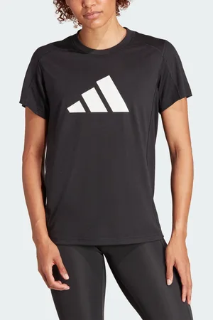 adidas Playera de Entrenamiento Train Essentials Big Performance Logo Negro - Mujer