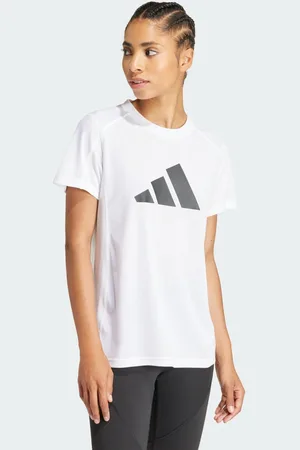 adidas Playera de Entrenamiento Train Essentials Big Performance Logo Blanco - Mujer