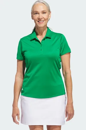 adidas Playera Polo Manga Corta Solid Performance Mujer Verde - Mujer