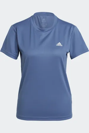 adidas Playera Aeroready Designed 2 Move Sport Crew Azul - Mujer