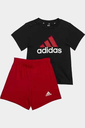 adidas Conjunto de Playera y Shorts Essentials Algodón Orgánico Negro - Niño