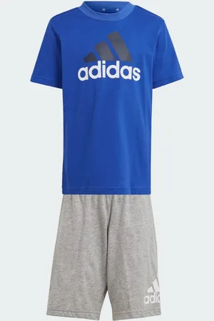 adidas Conjunto Playera y Shorts Essentials Semi Lucid Azul - Niño