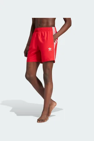 adidas Shorts de Natación Originals Adicolor 3 Franjas Better Scarlet - Hombre