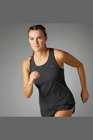 adidas Playera Sin Mangas Adizero Running Negro - Mujer