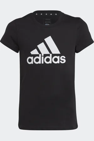 adidas Playera Essentials Logo Grande Algodón Negro - Niño