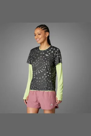 adidas Playera Estampada Aeroready Negro - Mujer