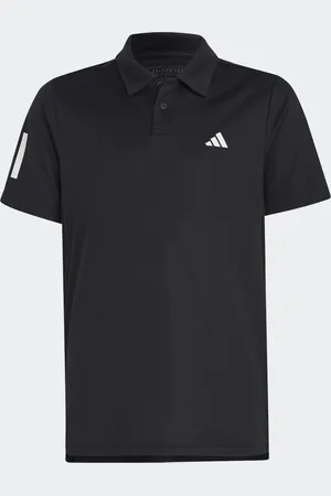 adidas Playera Polo Club de Tenis 3 Franjas Negro - Niño