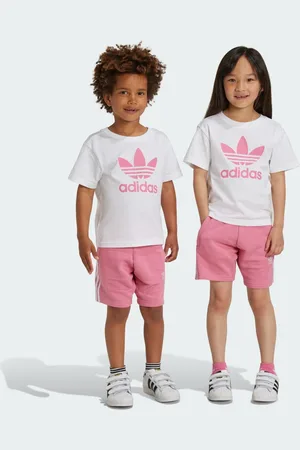 adidas Conjunto Adicolor Shorts y Playera Niños Rose Tone - Niño