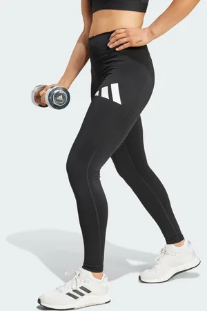 adidas Mallas Largas Train Essentials Logo Grande Corte Alto Negro - Mujer