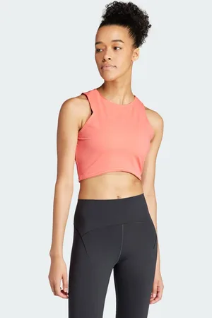 adidas Playera Corta y Sin Mangas de Training Best of Preloved Scarlet - Mujer
