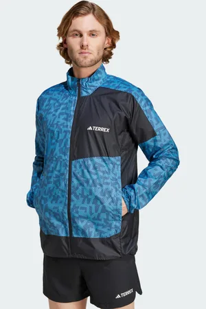 adidas Rompevientos Estampado Terrex Trail Running Pulse Azul - Hombre