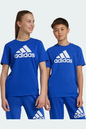 adidas Playera Essentials Big Logo Algodón Semi Lucid Azul - Niño