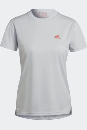 adidas Playera Aeroready Designed To Move Sport 3 Franjas Dash Gris - Mujer