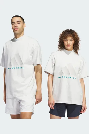 adidas Playera Basketball 001_ Gris One Mel - Unisex