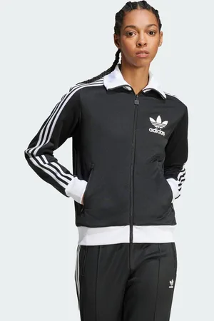 adidas Chamarra Deportiva Beckenbauer Negro - Mujer
