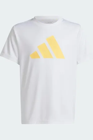 adidas Playera Train Essentials Aeroready Logo Ajuste Clásico Blanco - Niño