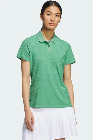 adidas Playera Polo Ultimate365 Jacquard Preloved Verde - Mujer