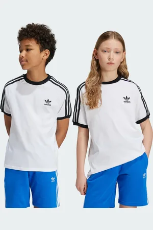 adidas Playera Adicolor 3 Franjas Kids Blanco - Niño