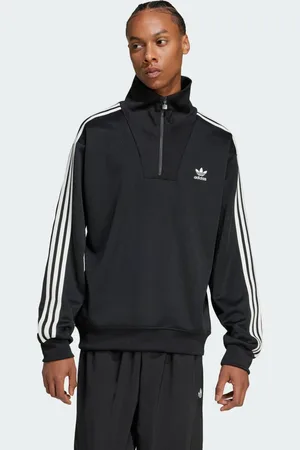 adidas Chamarra Deportiva Adicolor Cuello Alto Negro - Hombre
