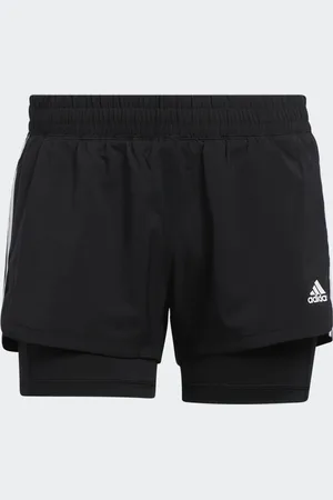 adidas Dos en Uno Pacer 3 Franjas Tejidos Negro - Mujer