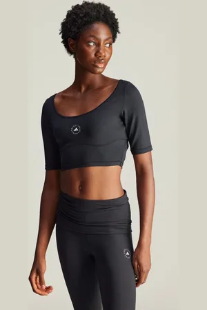 adidas Playera Corta by Stella Mccartney Negro - Mujer