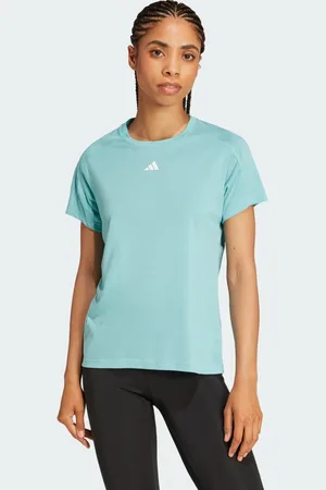 adidas Playera Aeroready Train Essentials Minimal Branding Cuello Redondo Verde Ton - Mujer