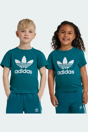 adidas Playera Adicolor Trifolio Niños Legacy Teal - Niño