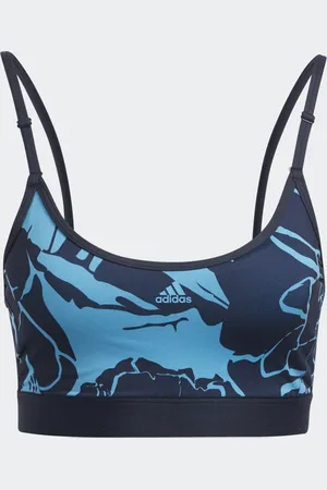 adidas Top Deportivo Con Estampado Floral y Soporte Ligero Craft Azul - Mujer