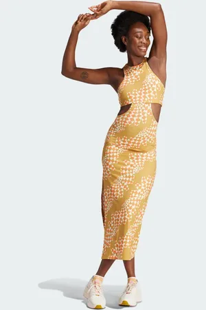 adidas Vestido Premium x Farm Rio Victory Oro - Mujer