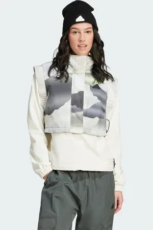 adidas Chaleco Corto City Escape Estampado de Camuflaje Legend Ivy - Mujer
