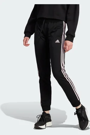 adidas Pants Deportivos Primegreen Essentials Warm-up Ajuste Ceñido Piernas Cónicas 3 Franjas Negro - Mujer