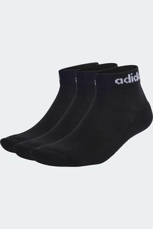 adidas Linear Acolchados Largo al Tobillo 3 Pares Negro