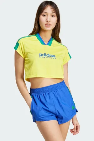 adidas Jersey Corto Tiro Cut 3 Franjas Bright Amarillo - Mujer