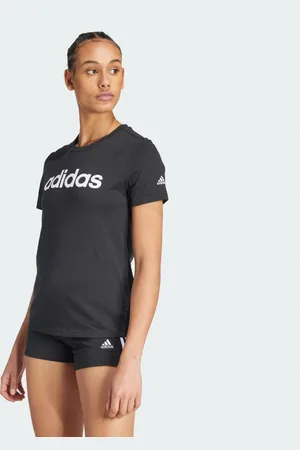 adidas Playera Loungewear Essentials Logo Ajustada Negro - Mujer