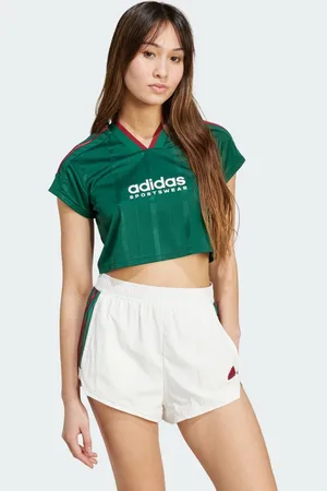 adidas Jersey Corto Tiro Cut 3 Franjas Dark Verde - Mujer