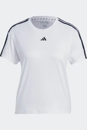 adidas Playera Aeroready Train Essentials 3 Franjas Blanco - Mujer