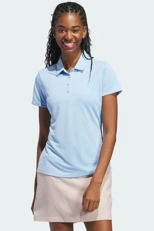 adidas Playera Polo Manga Corta Solid Performance Mujer Clear Sky - Mujer