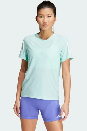 adidas Playera Own The Run Semi Flash Aqua - Mujer