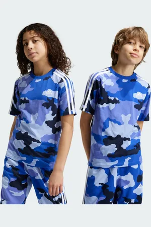 adidas Playera Juniors Essentials Estampada Niños Semi Lucid Azul - Niño