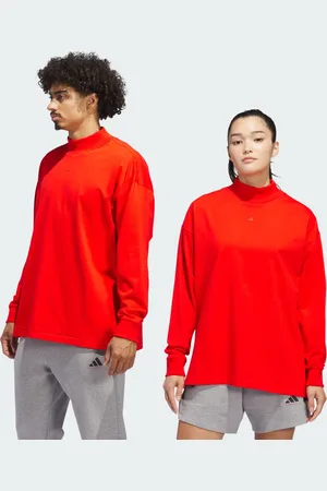 adidas Playera Basketball Manga Larga (Unisex) Rojo - Unisex