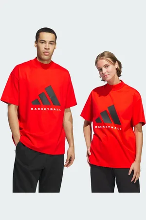 adidas Playera Basketball 001_ Rojo - Unisex