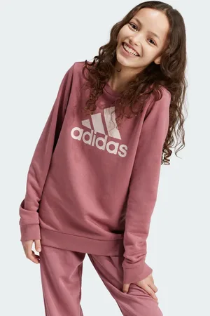 adidas Sudadera Essentials Logo Grande Algodón Preloved Crimson - Niño