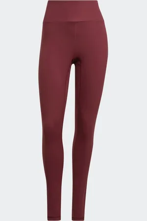 adidas Mallas Yoga Essentials Corte Alto Shadow Rojo - Mujer