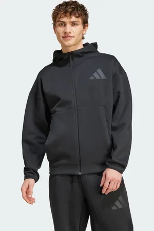 adidas Chamarra Deportiva Con Gorro Z.N.E. Cierre Frontal Negro - Hombre